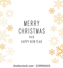 Snowflakes frame. Decoration material. Design material. Christmas design template.