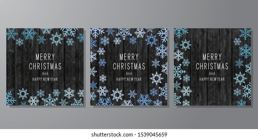 Snowflakes frame. Decoration material. Design material. Christmas design template.