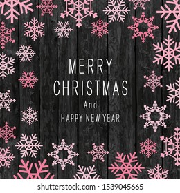 Snowflakes frame. Decoration material. Design material. Christmas design template.