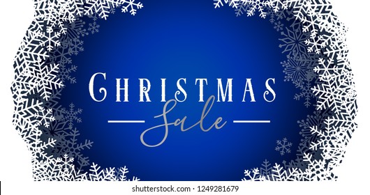 Snowflakes Frame Holiday Background