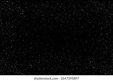 Snowflakes frame illustration. Seamless white realistic falling snowflakes isolated vector snowfall frame background design
