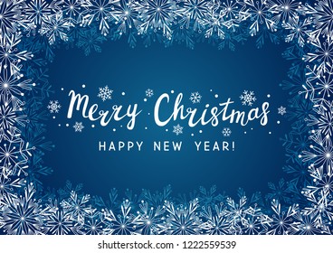 Snowflakes frame for Your winter design