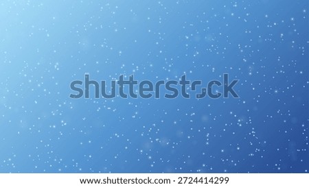 Snowflakes gently falling on a blue gradient with subtle light from top left corner