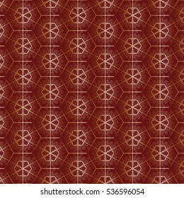 Snowflakes in geometric hexagon