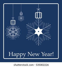 Snowflakes with gifts