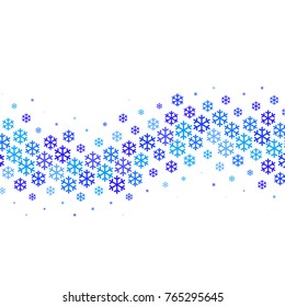 Snowflakes gradient Christmas or New Year abstract background with halftone style