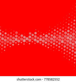 Snowflakes gradient Christmas or New Year abstract background with halftone style