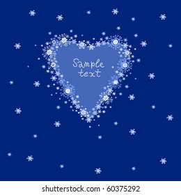 snowflakes and heart