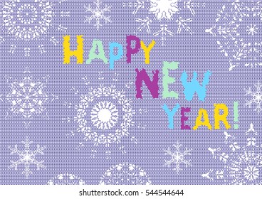 Snowflakes, holiday, jersey, postcard, vector-3