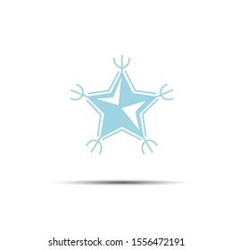 Snowflakes icon. Christmas icons with flat style.