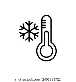 símbolo de copos de nieve icono de frío símbolo de vectores de invierno 