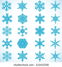 Snowflakes icon collection