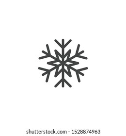 Snowflakes icon design isolated on white background. Winter, snow.