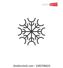 Snowflakes Icon Design Vector Template