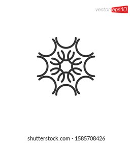 Snowflakes Icon Design Vector Template