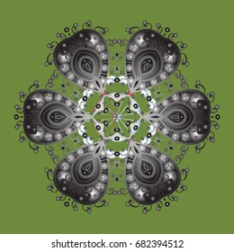Snowflakes icon in doodle sketch lines. Vector illustration.
