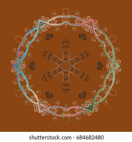 Snowflakes icon in doodle sketch lines. Winter snow December season. Vector illustration.