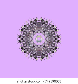 Snowflakes icon in doodle sketch lines. Winter snow December season. Vector illustration.