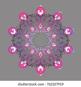 Snowflakes icon in doodle sketch lines. Winter snow December season. Vector illustration.