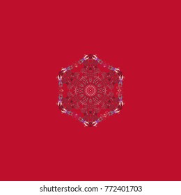 Snowflakes icon in doodle sketch lines. Winter snow December season. Vector illustration.
