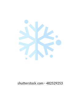 Snowflakes icon in flat color style. Winter snow December season