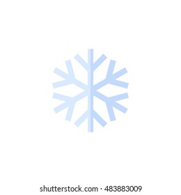 Snowflakes icon in flat color style. Winter snow December season
