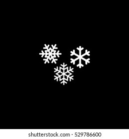 snowflakes icon, isolated, white background