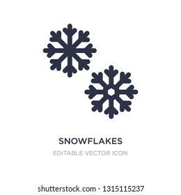 snowflakes icon on white background. Simple element illustration from Weather concept. snowflakes icon symbol design.