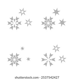 ícone flocos de neve em um fundo branco, ilustração vetorial