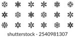 Snowflakes icon set. Snow sign. Snowflakes template. Snowflake winter. Snowflakes icons. Winter icon. Snowflake collection. Vector Illustration. Vector Graphic. EPS 10