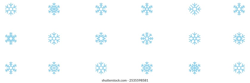 Conjunto de ícones de flocos de neve. Sinal de neve. Modelo de flocos de neve. Inverno em floco de neve. Ícones de flocos de neve. Ícone de inverno. Coleção de flocos de neve. Ilustração de vetor. Gráfico vetorial. EPS 10