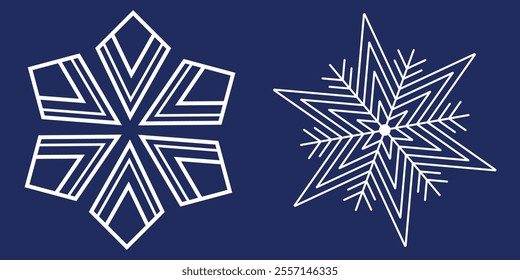 Snowflakes icon set. Snow sign. Snowflakes template. Snowflake winter. Snowflakes icons. Winter icon. Snowflake collection. Vector Illustration. Vector Graphic. EPS 10