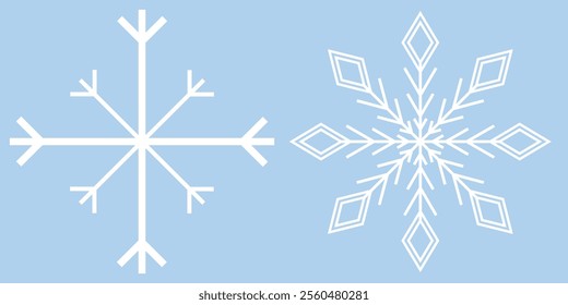 Snowflakes icon set. Snow sign. Snowflakes template. Snowflake winter. Snowflakes icons. Winter icon. Snowflake collection. Vector Illustration. Vector Graphic. EPS 10