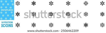 Snowflakes icon set. Snow sign. Snowflakes template. Snowflake winter. Snowflakes icons. Winter icon. Snowflake collection. Vector Illustration. Vector Graphic. EPS 10