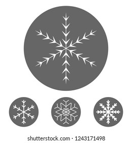 Snowflakes. Icon set. Vector.