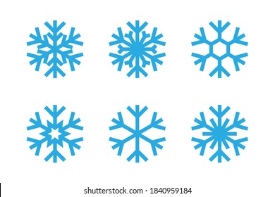 Juego de iconos de copos de nieve. Vector eps10