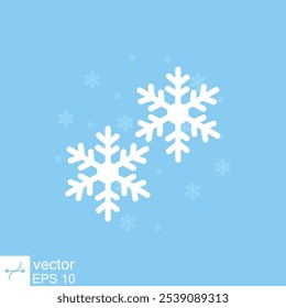 Icono de copos de nieve. Estilo plano simple. Copo de nieve, tormenta de nieve, atmósfera, nieve, concepto de clima frío. Símbolo de la Ilustración vectorial aislado en el fondo blanco. EPS 10.
