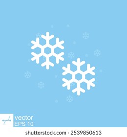 Icono de copos de nieve. Estilo plano simple. Copo de nieve, tormenta de nieve, atmósfera, nieve, concepto de clima frío. Símbolo de la Ilustración vectorial aislado en el fondo blanco. EPS 10.