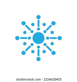 Snowflakes icon and symbol ilustration vector flat design template