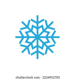 Snowflakes icon and symbol ilustration vector flat design template