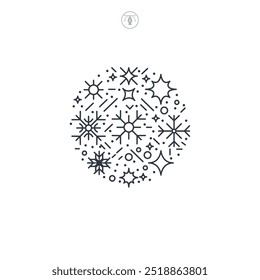 Snowflakes icon symbol vector illustration isolated on white background