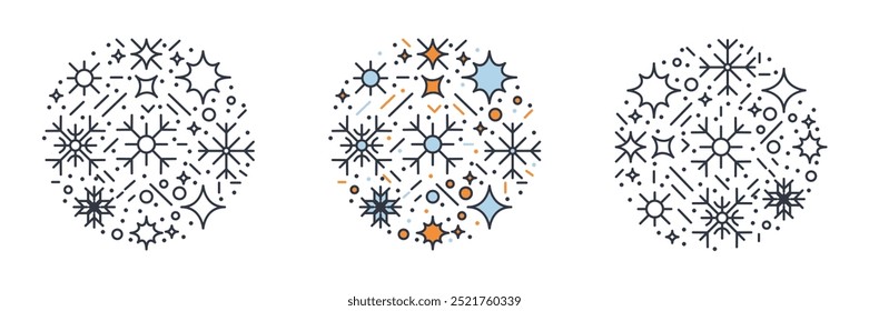 Snowflakes icon symbol vector illustration isolated on white background