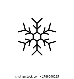 Snowflakes icon symbol vector on white background. editable