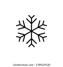 Snowflakes icon symbol vector on white background. editable