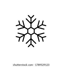 Símbolo de icono Snowflakes vector sobre fondo blanco. editable