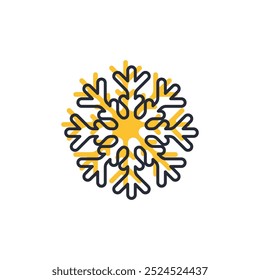 Snowflakes icon vector illustration. Snowflakes symbol isolated on white background