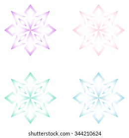 Snowflakes icon. Vector illustrations.