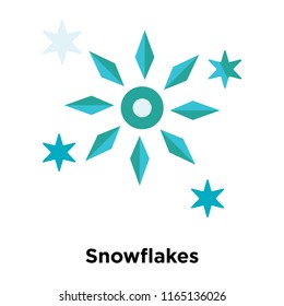 Snowflakes icon vector isolated on white background, Snowflakes transparent sign , snowy cold winter symbols