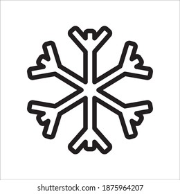 Snowflakes Icon Vector Logo Template Illustration