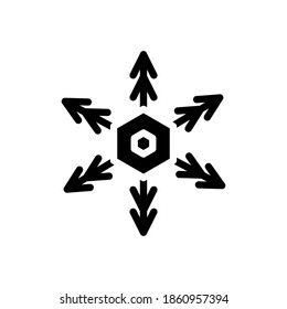 snowflakes icon. Winter icon. simple design editable. design template vector